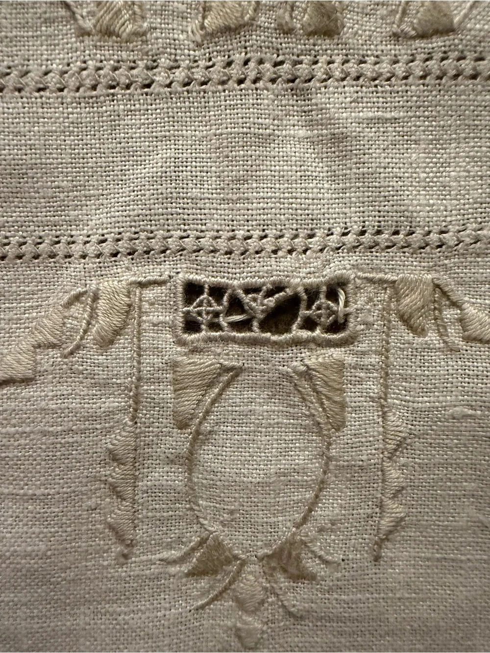 Vintage Linen Square Tablecloth